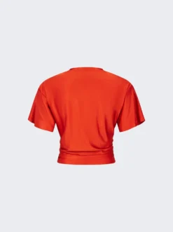 Ring Gathered Cropped Tee Paprika -Artemides shop 23FJTO539VI0267 45618 06 1