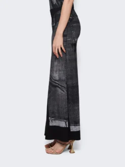 Jean Paul Gaultier Trompe L'oeil Maxi Skirt Black And Grey 10 Jean Paul Gaultier Trompe L'oeil Maxi Skirt Black And Grey -Artemides shop 23 15 F JU055 J530 0002 04 1