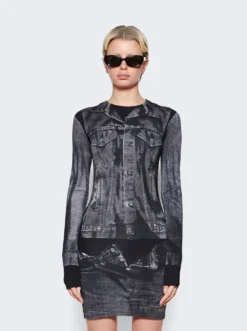 Jean Paul Gaultier L'oeil Tattoo Short Dress Black And Grey 8 Jean Paul Gaultier L'oeil Tattoo Short Dress Black And Grey -Artemides shop 23 15 F RO076 J530 0002 03 1