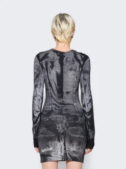 Jean Paul Gaultier L'oeil Tattoo Short Dress Black And Grey 11 Jean Paul Gaultier L'oeil Tattoo Short Dress Black And Grey -Artemides shop 23 15 F RO076 J530 0002 05 1