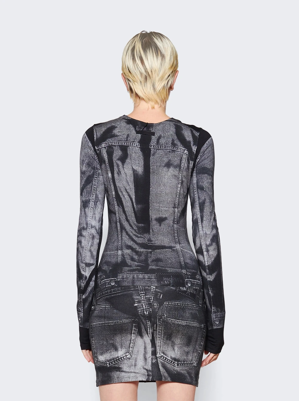 Jean Paul Gaultier L'oeil Tattoo Short Dress Black And Grey 6 Jean Paul Gaultier L'oeil Tattoo Short Dress Black And Grey - Image 6