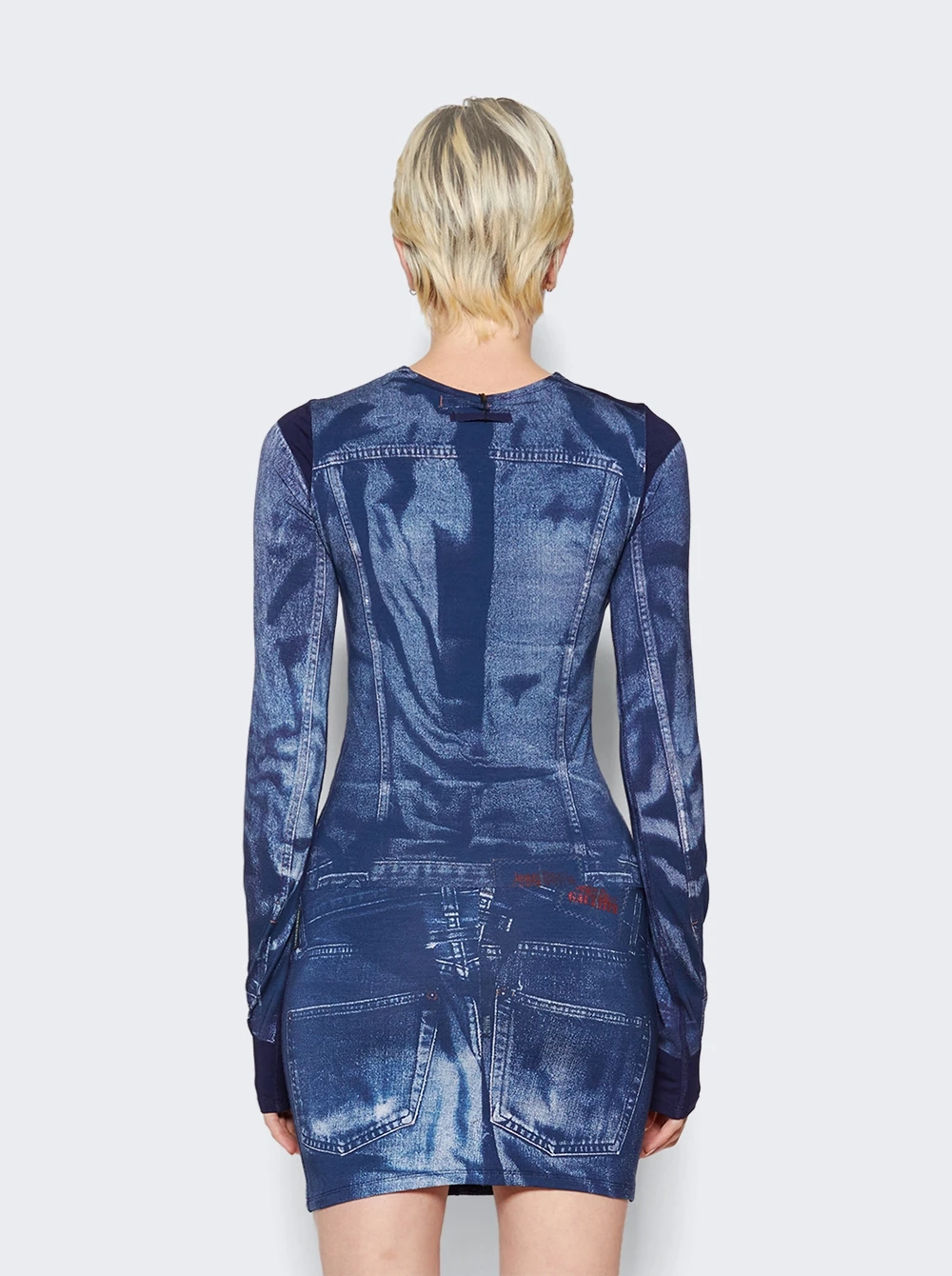 Jean Paul Gaultier L'oeil Tattoo Short Dress Navy 6 Jean Paul Gaultier L'oeil Tattoo Short Dress Navy - Image 6