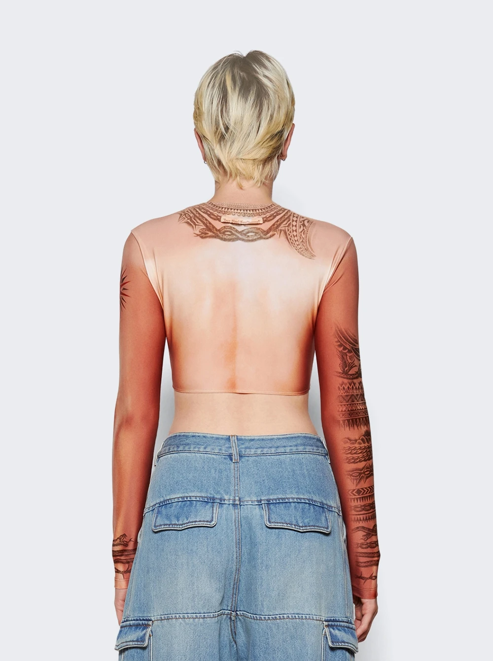 Jean Paul Gaultier Long Sleeves Corps Top Light Nude 6 Jean Paul Gaultier Long Sleeves Corps Top Light Nude - Image 6