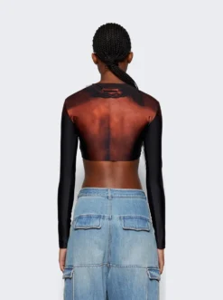 Jean Paul Gaultier Long Sleeves Corps Top Dark Nude -Artemides shop 23 15 F TO104 J527 67 30720 05 1