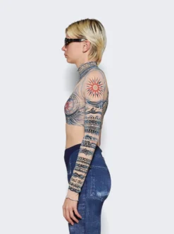 Jean Paul Gaultier Soleil Crop Top Nude And Blue 10 Jean Paul Gaultier Soleil Crop Top Nude And Blue -Artemides shop 23 15 F TO112 J528 635030 48157 04 1