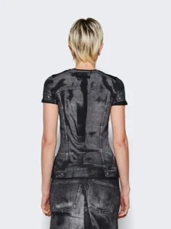 Jean Paul Gaultier L'oeil Crew Neck Top White And Grey 11 Jean Paul Gaultier L'oeil Crew Neck Top White And Grey -Artemides shop 23 15 U TS063 J530 0002 05 1