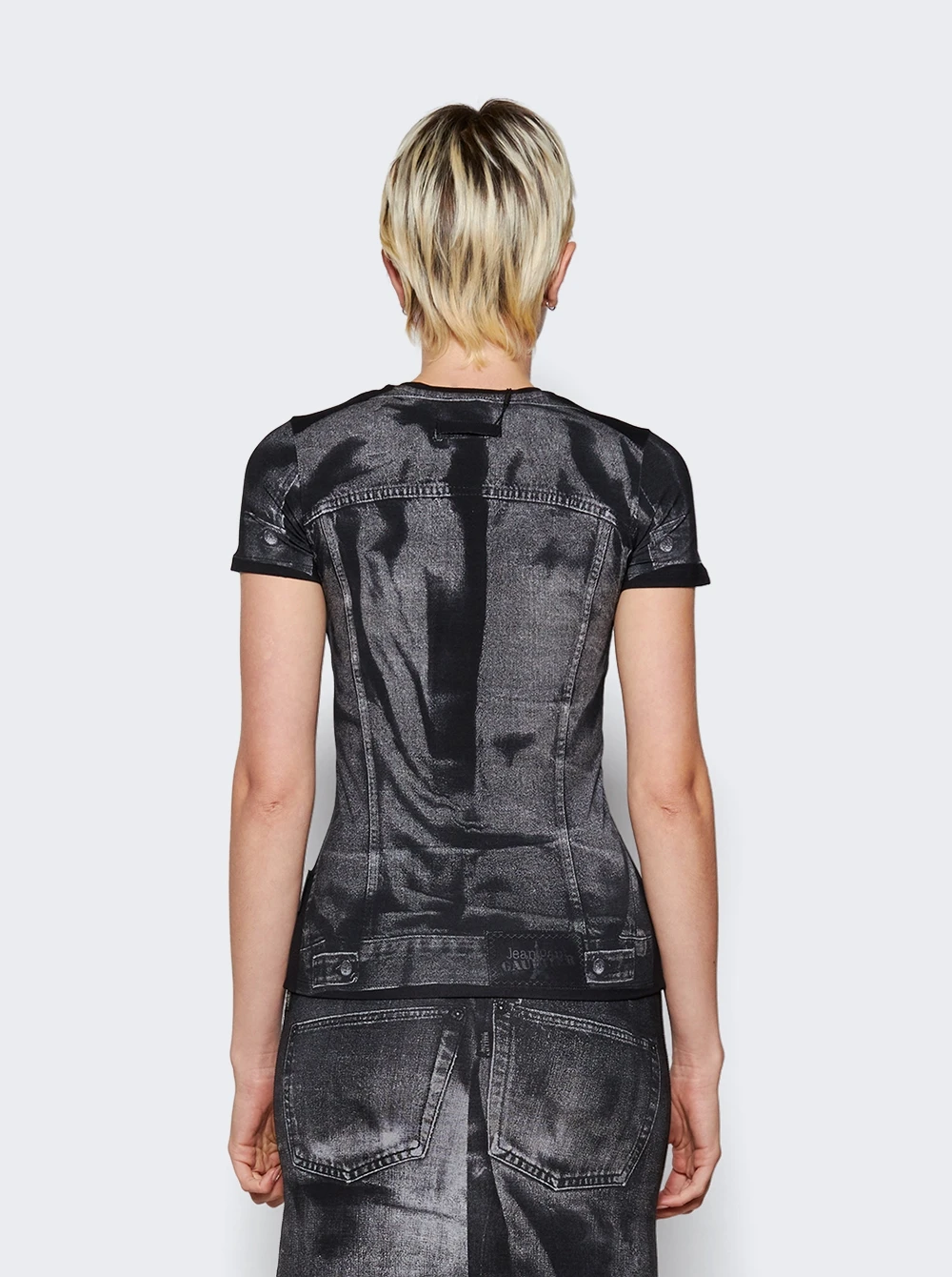 Jean Paul Gaultier L'oeil Crew Neck Top White And Grey 6 Jean Paul Gaultier L'oeil Crew Neck Top White And Grey - Image 6