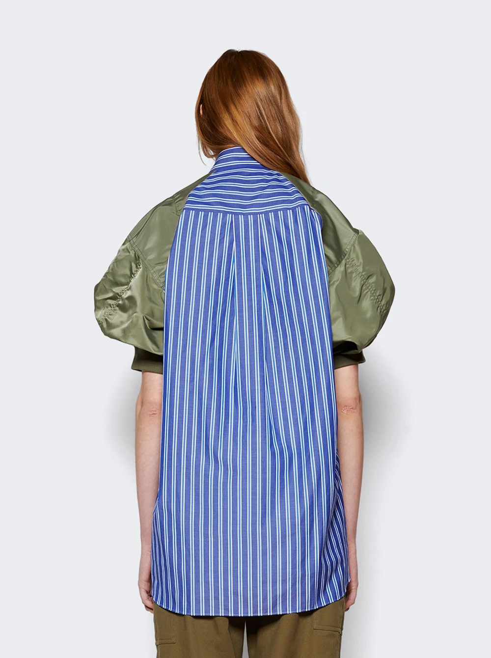 Sacai Poplin Nylon Twill Mini Dress Blue 5 Sacai Poplin Nylon Twill Mini Dress Blue - Image 5