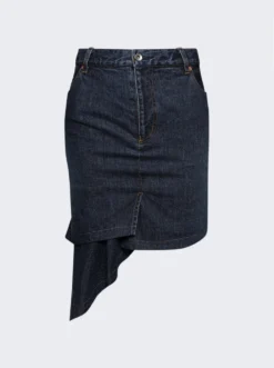 Sacai Draped Skirt Blue