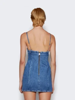 Area Crystal Embellished Cup Mini Dress Medium Indigo -Artemides shop 2401D05301 05 1