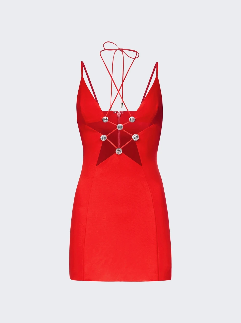 Area Star Cutout Mini Dress Scarlet 1 Area Star Cutout Mini Dress Scarlet