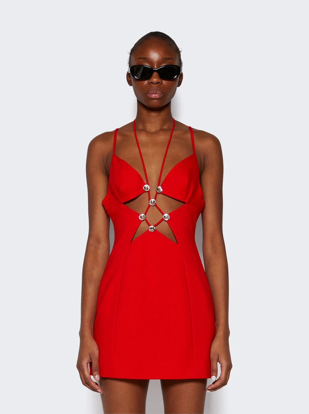 Area Star Cutout Mini Dress Scarlet 3 Area Star Cutout Mini Dress Scarlet - Image 3