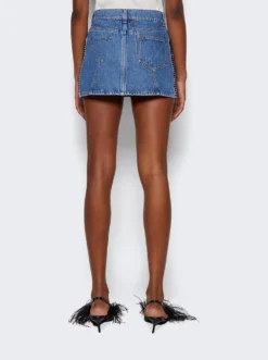 Area Crystal Embellished Mini Skirt Indigo -Artemides shop 2401S10301 30591 05 1