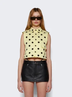 Area Polka Dot Sleeveless Top Cream Yellow 7 Area Polka Dot Sleeveless Top Cream Yellow -Artemides shop 2401T29332 49243 03 1