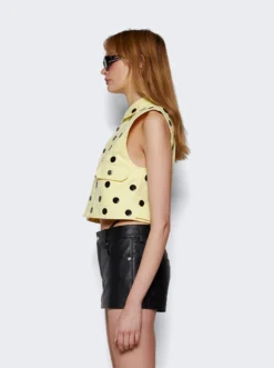 Area Polka Dot Sleeveless Top Cream Yellow 8 Area Polka Dot Sleeveless Top Cream Yellow -Artemides shop 2401T29332 49243 04 1