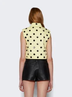 Area Polka Dot Sleeveless Top Cream Yellow 9 Area Polka Dot Sleeveless Top Cream Yellow -Artemides shop 2401T29332 49243 05 1