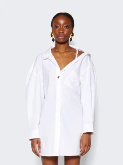 Jacquemus La Mini Robe Chemise White -Artemides shop 241DR094 1520 2479 03 1