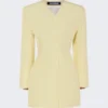 Jacquemus La Robe Cubo Mini Dress Pale Yellow