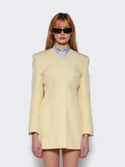 Jacquemus La Robe Cubo Mini Dress Pale Yellow -Artemides shop 241DR098 1544 Pale Yellow 03