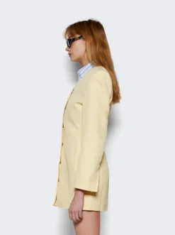 Jacquemus La Robe Cubo Mini Dress Pale Yellow -Artemides shop 241DR098 1544 Pale Yellow 04