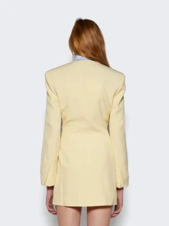 Jacquemus La Robe Cubo Mini Dress Pale Yellow -Artemides shop 241DR098 1544 Pale Yellow 05