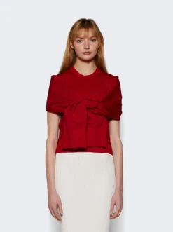 Jacquemus Le Haut Rica Cardigan Top Dark Red -Artemides shop 241KN373 2378 Dark Red 03 1