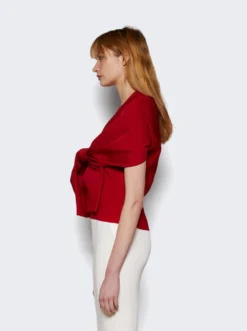 Jacquemus Le Haut Rica Cardigan Top Dark Red -Artemides shop 241KN373 2378 Dark Red 04 1