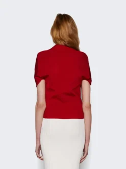 Jacquemus Le Haut Rica Cardigan Top Dark Red -Artemides shop 241KN373 2378 Dark Red 05 1