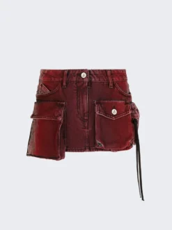 Fay Mini Skirt Red And Purple