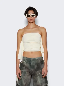 Strapless Top Milk -Artemides shop 241WCT237 A014 03 1