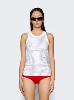 Sequin Tank Top White -Artemides shop 246WCT276 J038T 4767 03 1