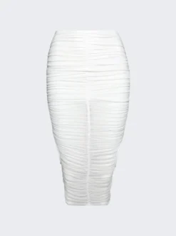 Mugler Draped Skirt Warm White