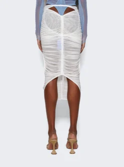 Mugler Draped Skirt Warm White 9 Mugler Draped Skirt Warm White -Artemides shop 24P1JU0522595 Warm White 05