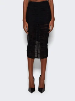Mugler Draped Skirt Black -Artemides shop 24P1JU0522595 black 03