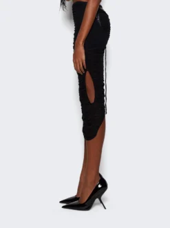 Mugler Draped Skirt Black -Artemides shop 24P1JU0522595 black 04