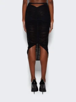 Mugler Draped Skirt Black -Artemides shop 24P1JU0522595 black 05