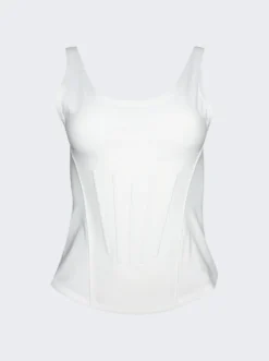 Mugler Corseted Tank Top Snow