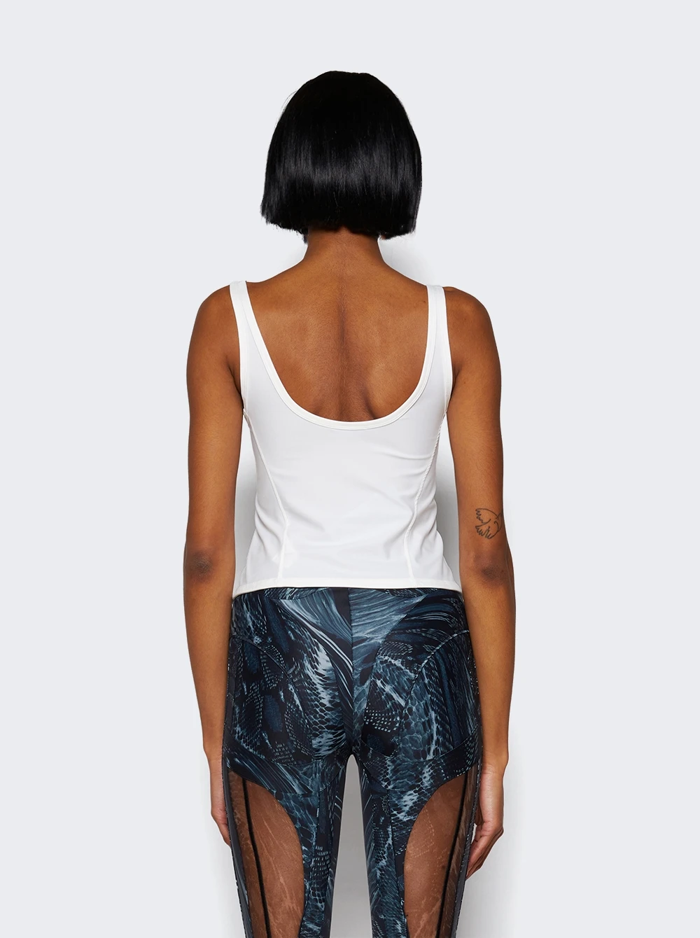 Mugler Corseted Tank Top Snow 5 Mugler Corseted Tank Top Snow - Image 5
