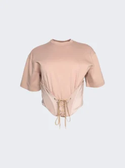 Mugler Corset Top Tan