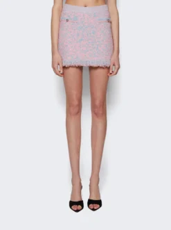 Jupe Mini Skirt Tweed Lurex Rose -Artemides shop 24PMJU494ML0265 49357 03 1