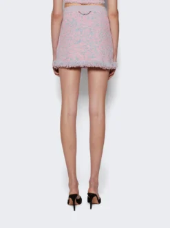 Jupe Mini Skirt Tweed Lurex Rose -Artemides shop 24PMJU494ML0265 49357 05 1