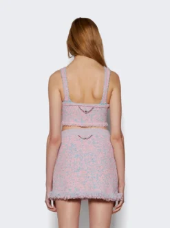 Crop Top Tweed Lurex Rose -Artemides shop 24PMPU249ML0265 49357 05 1