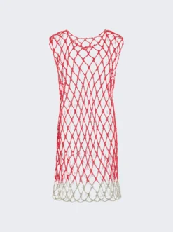 Deirdre Dress Red And Silver