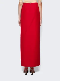 Valentino Long Rose Skirt Red -Artemides shop 3B3RAA661CF 2638 05 1