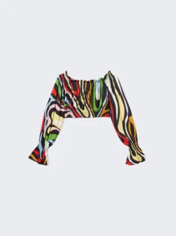 Long Sleeve Blouse Black And Pink