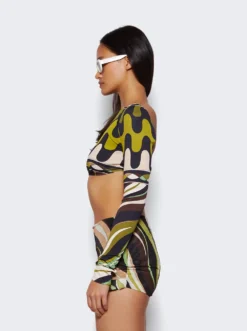 Classic T-shirt Black And Khaki -Artemides shop 3EJM48 3E737 04 1