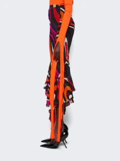 Marmo-Print Silk Skirt Multicolor -Artemides shop 3RRW25 3R762 2524 04 1