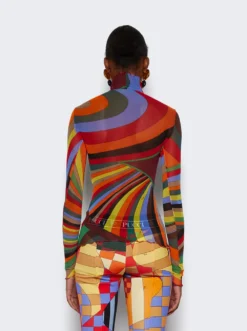 Printed Shirt Arancio Verde -Artemides shop 3UJM16 3U759 48892 05 1