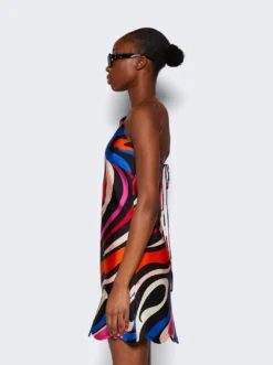 Printed Mini Dress Blue And Fuchsia -Artemides shop 3URG01 3U761 43078 04 1