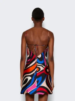 Printed Mini Dress Blue And Fuchsia -Artemides shop 3URG01 3U761 43078 05 1